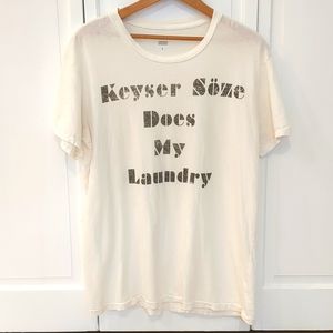 Sol Angeles short sleeve t-shirt women's size large off white